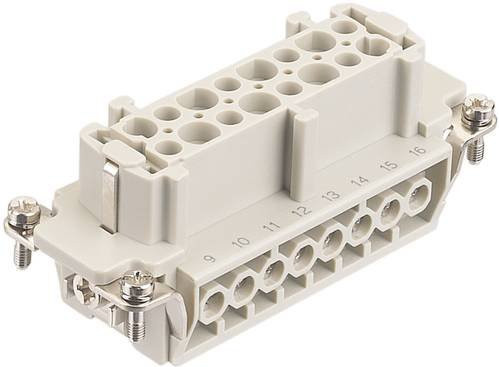 HARTING Stifteinsatz 09360162701 mit 16 Schrauben in Grau aus Kunststoff - Bild 1