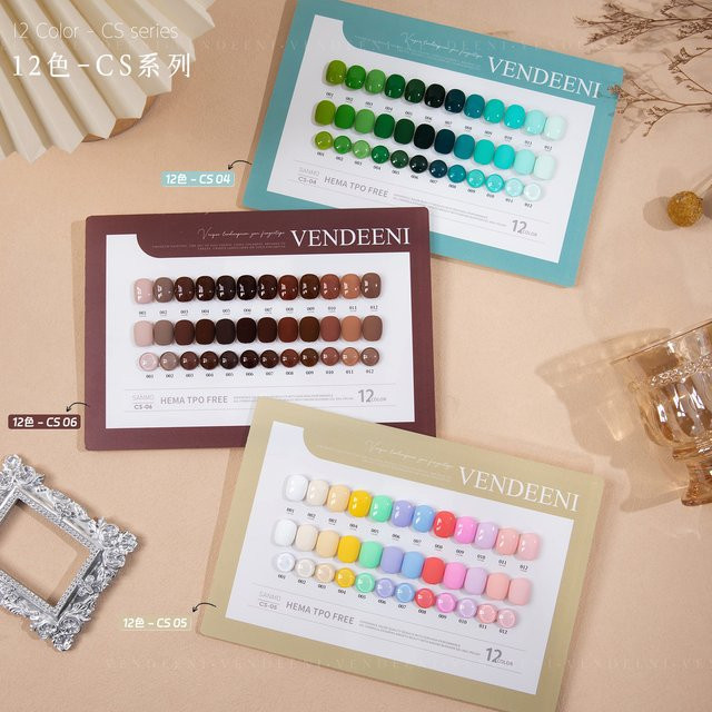 Vendeeniew Morandi Gel-Nagellack-Set, 12 Farben, glänzend - Bild 1
