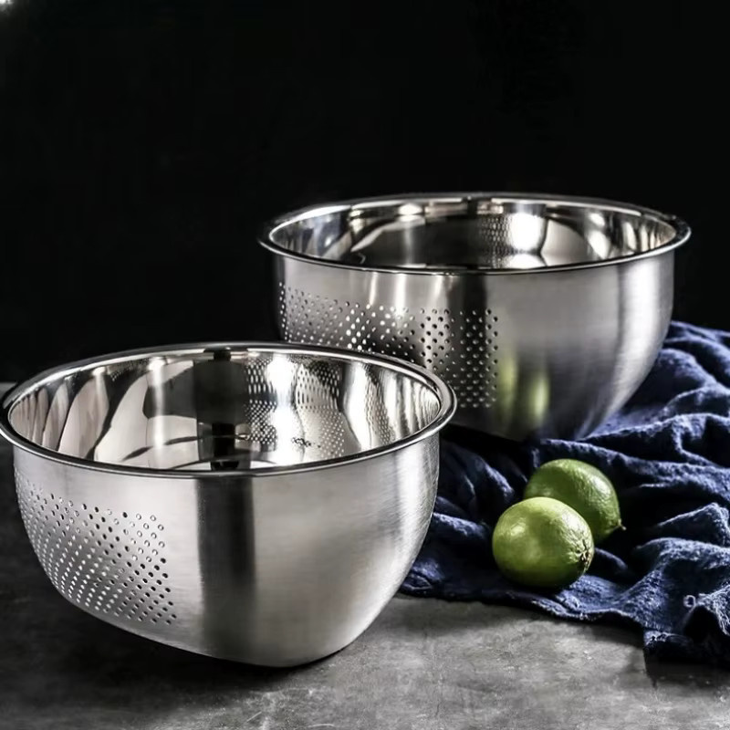 BAIJL Küchensieb aus Edelstahl in Silber, rund, Durchmesser: 23,0 cm, Höhe: 12,0 cm - Bild 2