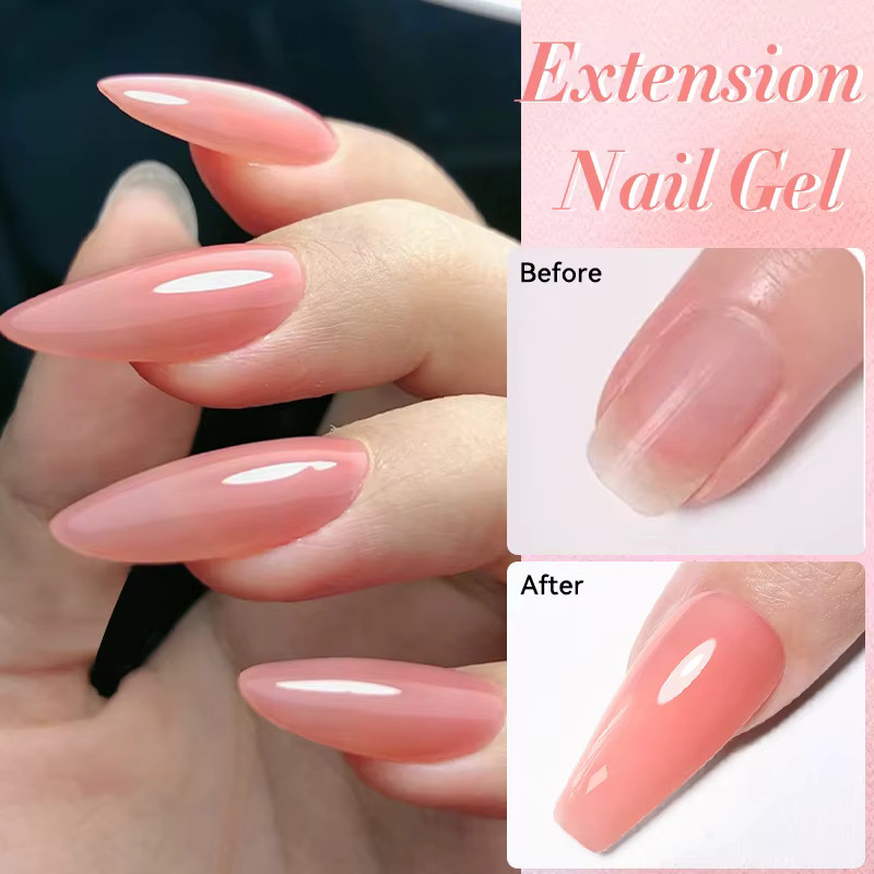 UR SUGAR Acrylgel Nagelverlängerung, 15 ml, Weiß Rosa, Glänzend - Bild 4