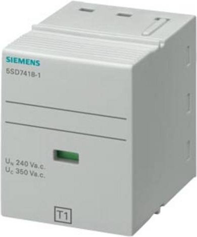 Siemens Steckteil Typ 1 L-N Anforderungsklasse B, UC 350V 1-polig für Blitzstromableiter in Weiß - Bild 1