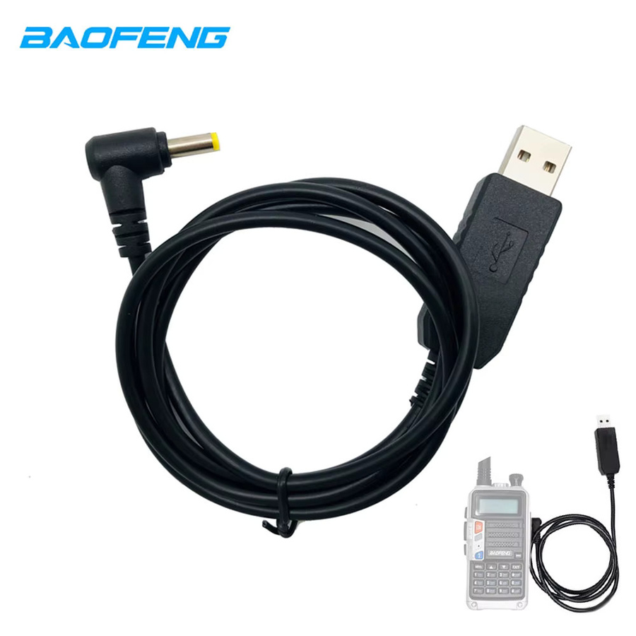 Baofeng USB Power Ladekabel für UV-5R Pro Walkie Talkie mit 3800 mAh Li-Ion Akku in Schwarz - Bild 2