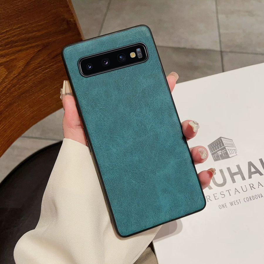 Luxuriöse Business-Handyhülle aus mattem Leder und TPU für Samsung Galaxy S10 4G 5G sowie S10Plus in Braun - Bild 2