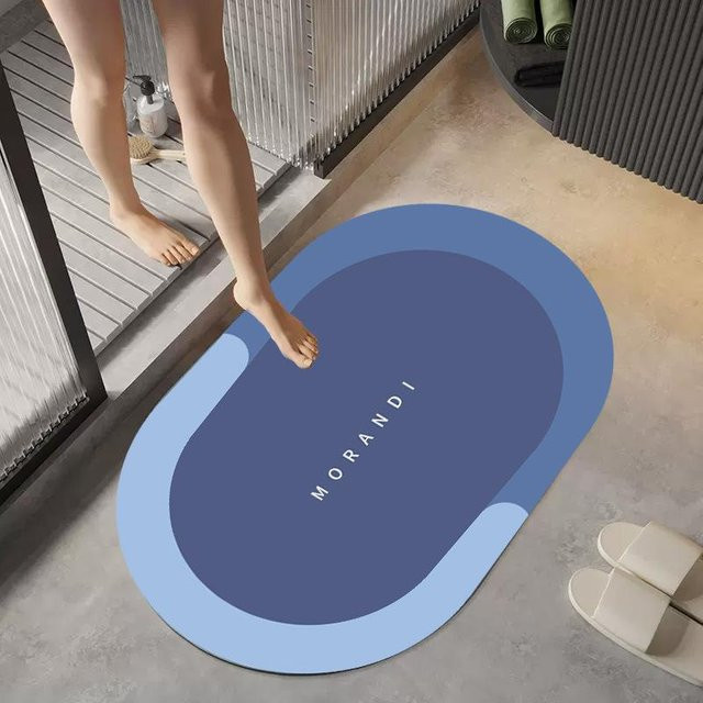 Yiran Furniture Kieselalgen-Schlammmatte für das Badezimmer, schnelltrocknend und rutschfest, B/T: 60 x 40 cm - Bild 1