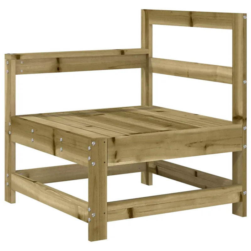 Vidaxl Garten-Ecksofa Set aus imprägniertem Kiefernholz in Braun im rustikalen Design für Erwachsene - Bild 2