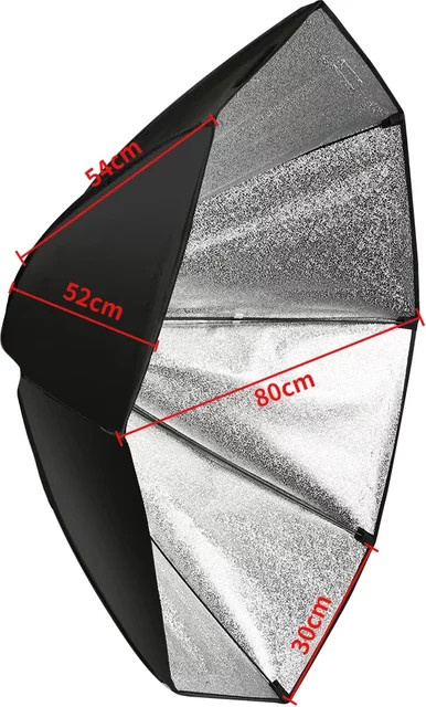 Fotografie-Softbox-Set mit 30-135W LED-Glühbirne, achteckigem Reflektor, 2m Stativ und Blitzschirm für dein Fotostudio - Bild 1