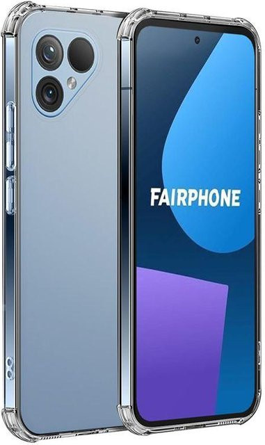 Stoßfeste TPU Handyhülle von Fairphone für Fairphone 5 und Fairphone 6 in Transparent/Blau - Bild 1