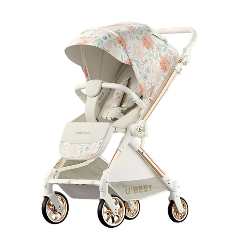 Ubest V3 Kinderwagen als zusammenklappbarer Kombi-Kinderwagen für Neugeborene mit Liegefunktion und Zwei-Wege-System - Bild 4