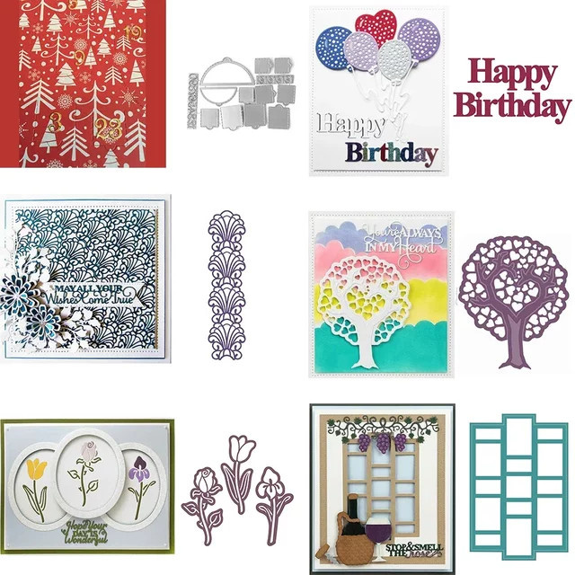 Ewiger Herzbaum-Adventskalender Stanzformen für DIY-Scrapbooking und Basteln - Bild 1