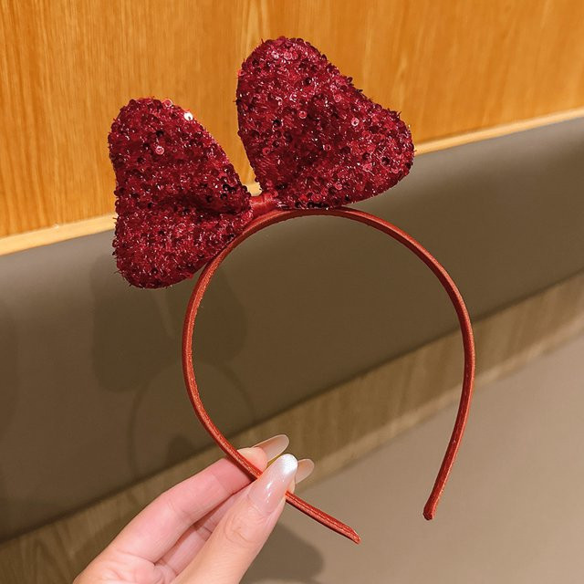 Stirnband mit roter Schleife - Bild 1