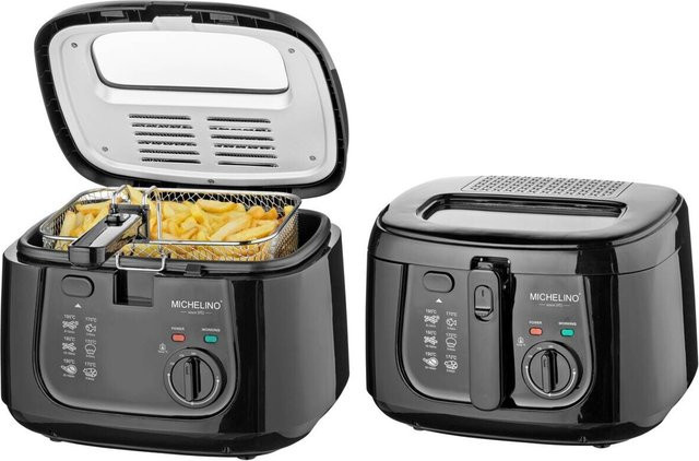 Michelino Fritteuse 74304 in Schwarz aus Kunststoff mit 2,5 l Volumen, B/H/T: 29 x 20 x 28 cm - Bild 1