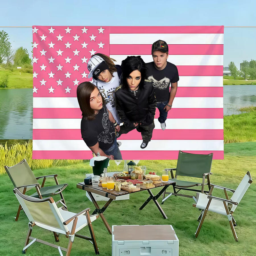 Warner Bros. Rock T-Tokio H-Hotel Flagge als Wandkunst Dekoration für Innen- und Außenbereich, B/H: 40 x 60 cm - Bild 4