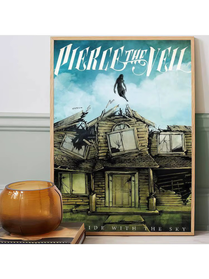 P-pierce The-Veil Band Vintage Filmplakat Aufkleber, Mehrfarbig, Rechteckig, B: 15 cm, H: 10 cm - Bild 7