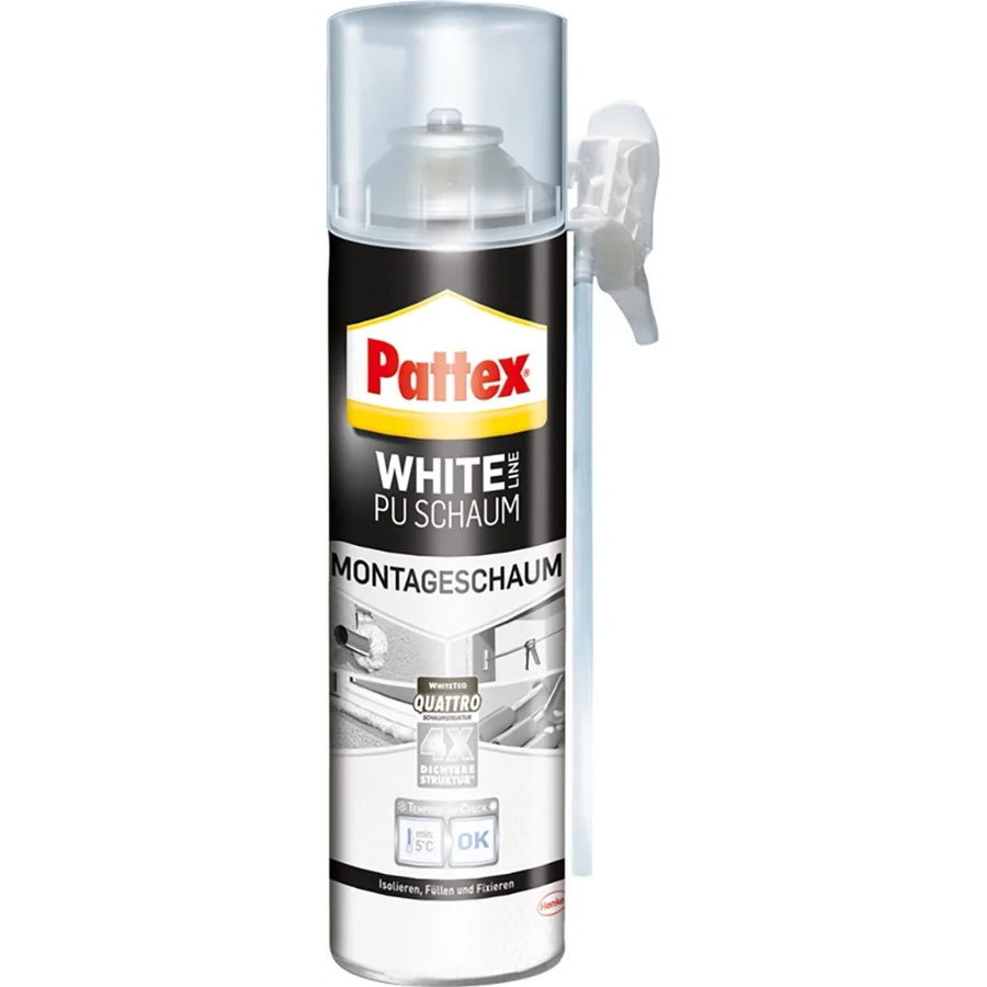 Pattex PU-Schaum White Line Polyurethan in Weiß, 500 ml - Bild 2