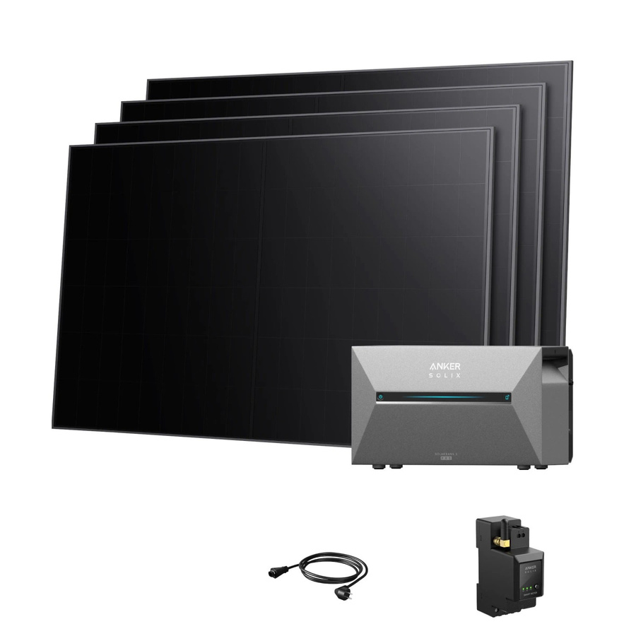 Anker SOLIX Balkonkraftwerk mit 4 x 480W BC Modulen, Solarbank E2700 Pro und Smart Meter in Schwarz - Bild 2