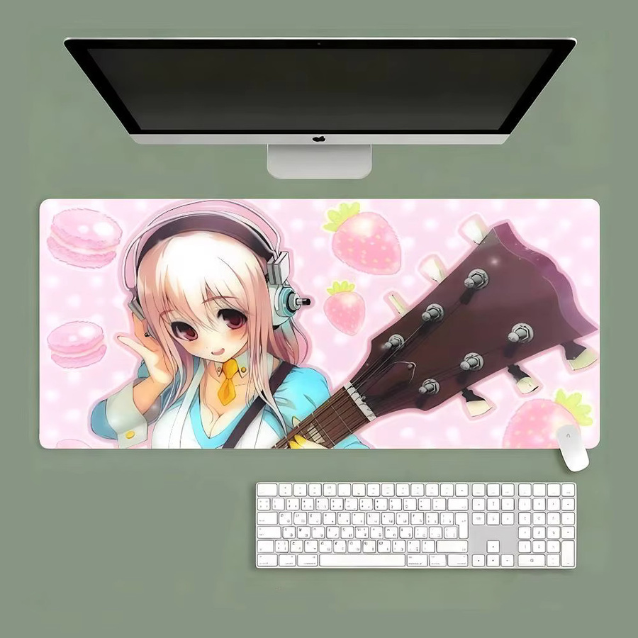 S-SUPER SONICO Mauspad mit Landschaftsdesign, große Schreibtischunterlage für Laptop und Tastatur, Multicolour - Bild 3