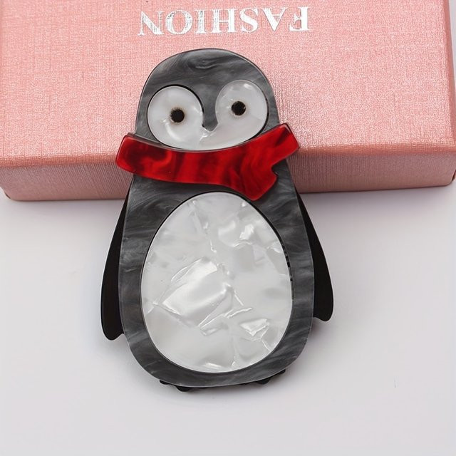 shmik Brosche, Pinguin, Acryl, Bunt, Unisex - Bild 1