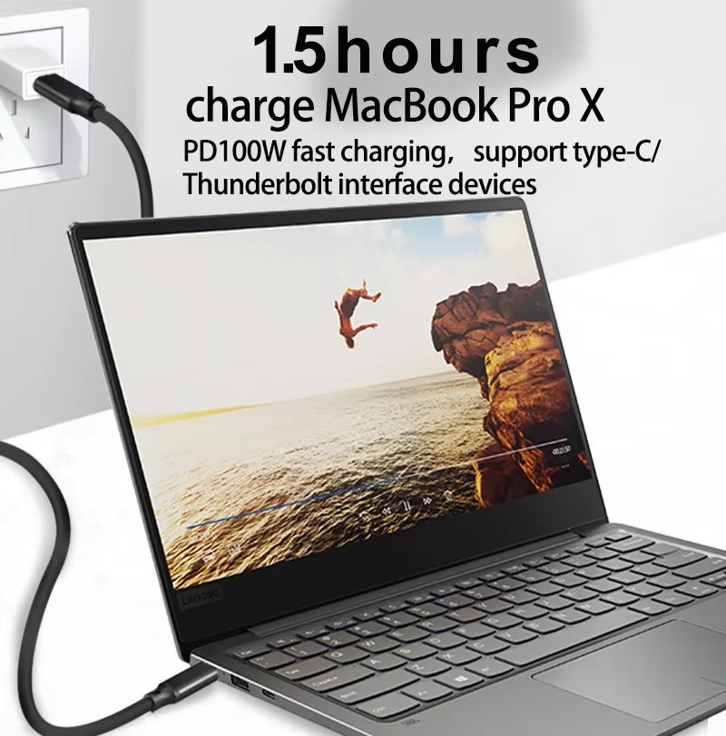 DAOGU USB-C auf USB-C Kabel, USB 3.2 Gen2x2, 20 Gbit/s Datenübertragung, PD 100 W Ladefunktion, Schwarz - Bild 3
