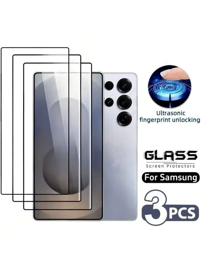 3-teiliges Set vollflächiger Displayschutz aus gehärtetem Glas für Samsung Galaxy S25 S24 S23 S22 S21 S20 S10 S9 Plus und S24 FE in Transparent - Bild 6