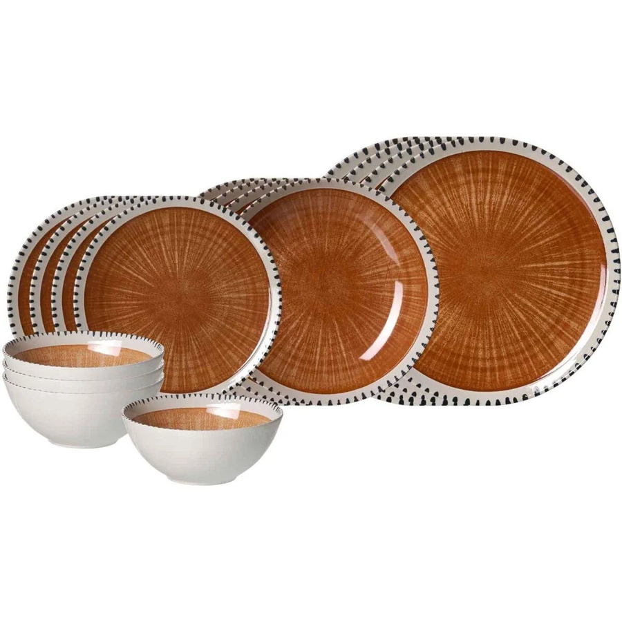 Ritzenhoff & Breker Dinner Service Natura 16-teiliges Geschirr-Set aus Keramik in Braun - Bild 2