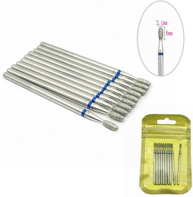 JAYCE CLAWS Diamant Nagel Bohrer Bits, 10er Paket, Unisex - Bild 1