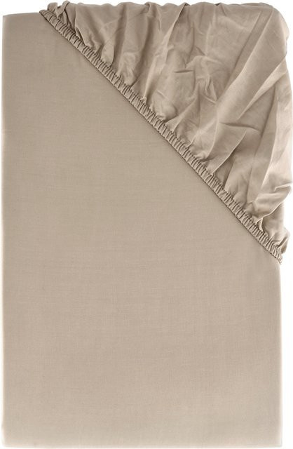 LIVARNO HOME Perkal-Spannbettlaken aus Baumwolle, Beige, B/T: 90-100 x 200 cm - Bild 1