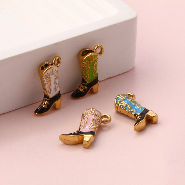 DoreenBeads Anhänger Stiefel, 18 Karat vergoldet, Edelstahl, Gold, Unisex - Bild 1