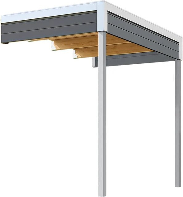 Weka Anbau 1 für Gartenhaus Batu 2 in Dunkelgrau, B: 250 cm x H: 150 cm - Bild 1
