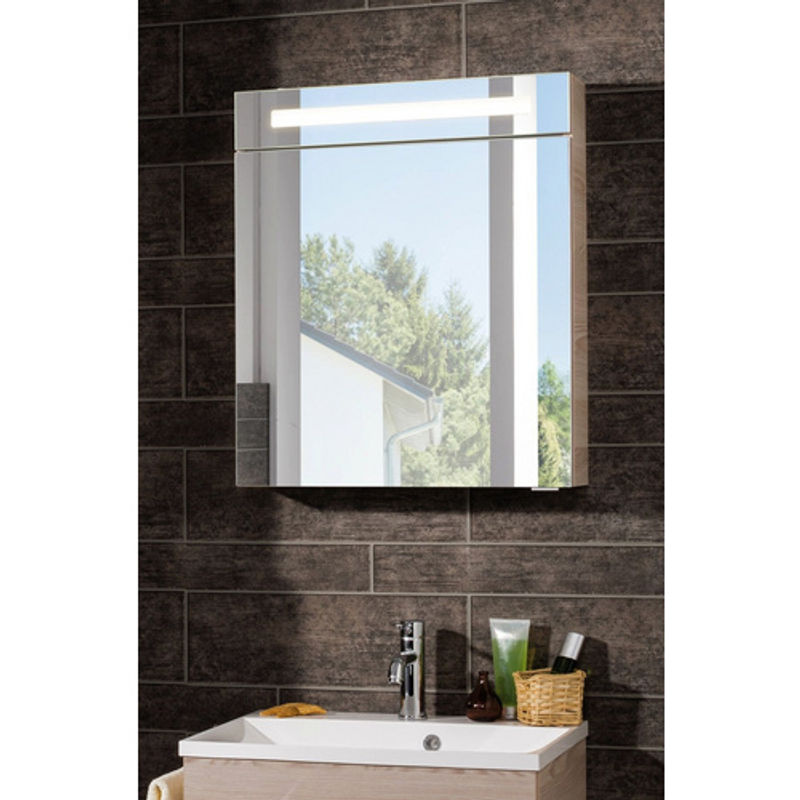 Fackelmann Spiegelschrank B.clever in Esche mit LED-Beleuchtung und Softclose Türen, B/H/T: 60 x 71 x 15,8 cm - Bild 3
