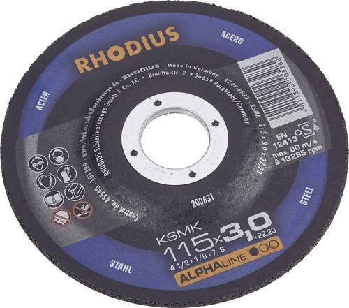 Rhodius KSMFT 200509 Trennscheibe gerade für Metall, Durchmesser: 180 mm, Schwarz - Bild 1