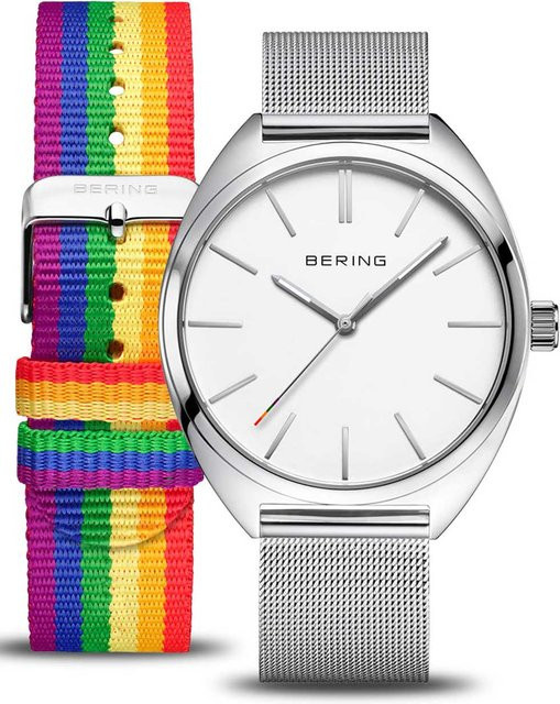 Bering Armbanduhr Edelstahl, Quarz, 40 mm, Silber, Unisex - Bild 1