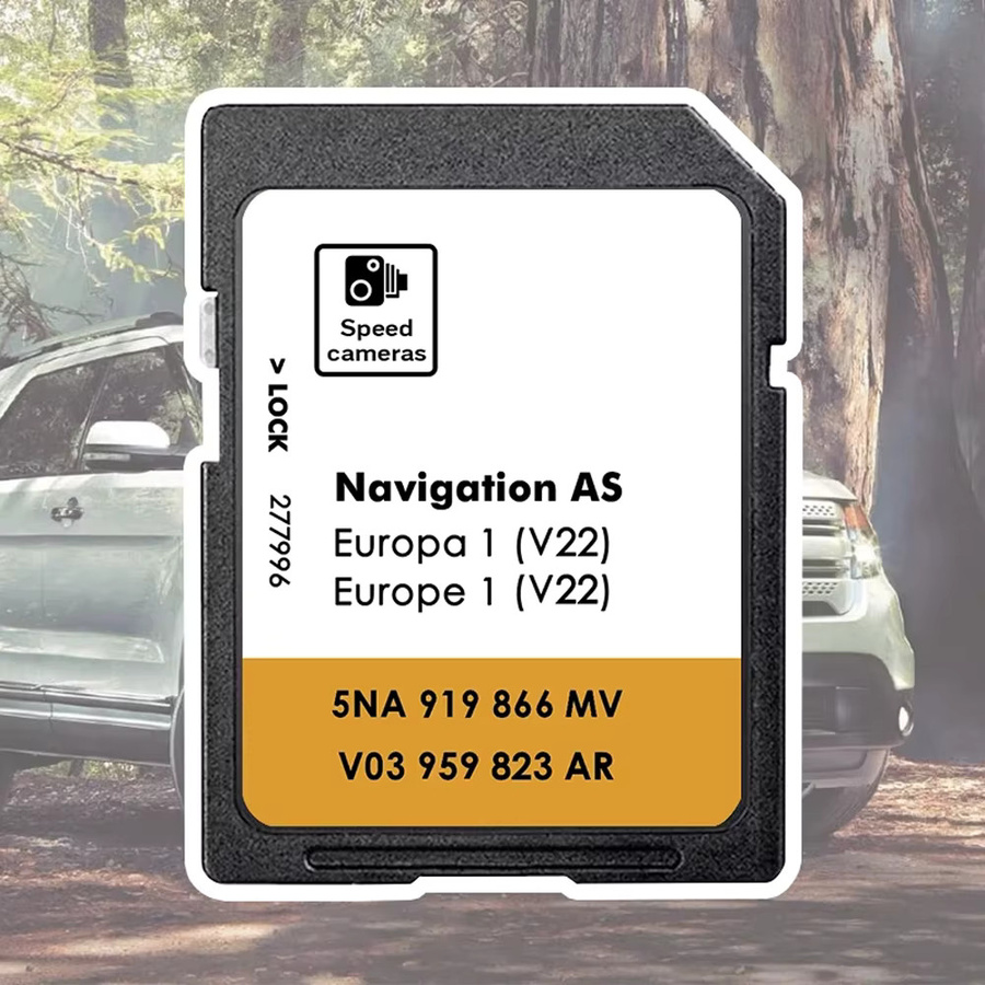 AOLAISTAR GPS-Karte für VW Discover Media Navigation AS V22, Europa Version 2025, SD-Karte 32GB, Schwarz - Bild 3