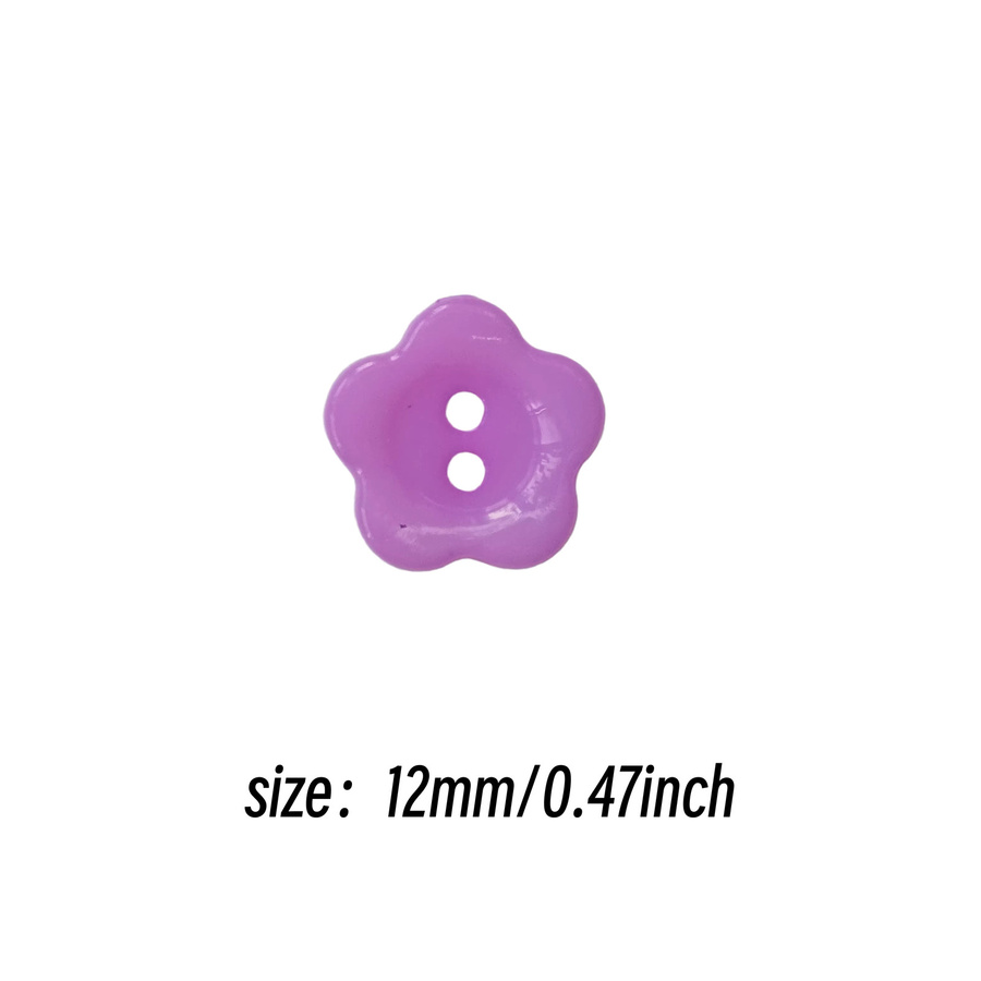 240er-Pack Mini-Blumenknöpfe aus Kunststoff in Multicolour für Näh- und Scrapbooking DIY Bastelbedarf - Bild 2