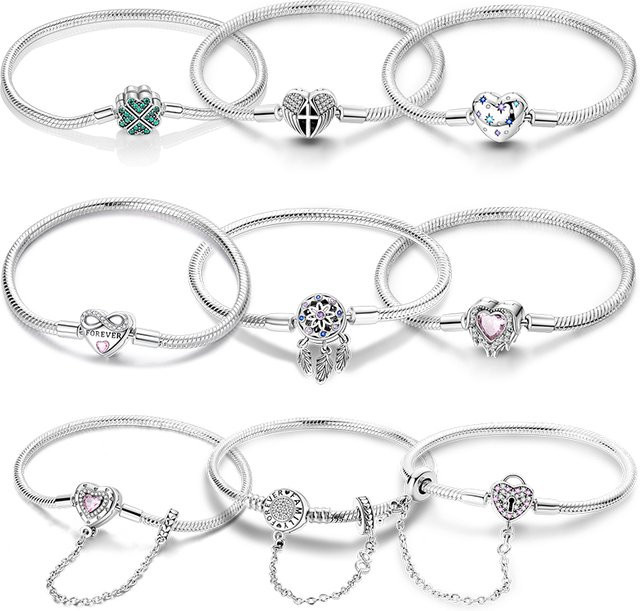 Pandach Armband, 925 Silber, Zirkonia, Damen, 17-20 cm - Bild 1