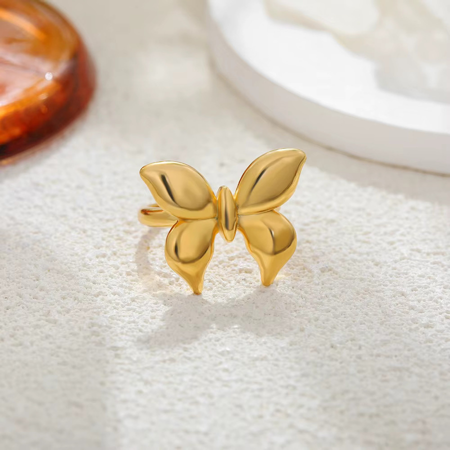 Erpels Schmetterlingsring, 18 Karat vergoldeter Edelstahl, Damen - Bild 2