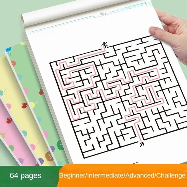 MYGVN Kinder Labyrinth Spiel Buch, Pädagogisches Frühes Lernen Spielzeug - Bild 1