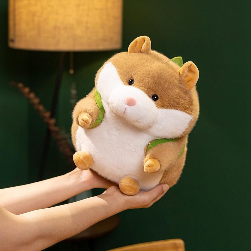 Süßer Mu Cheng Cartoon Hamster mit Avocado Stofftier Plüschkissen - Bild 3