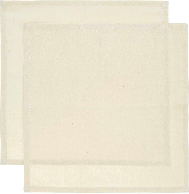 Rico Design Stoffservietten aus Baumwolle, 2 Stück, beige, B/B: 45 x 45 cm - Bild 1