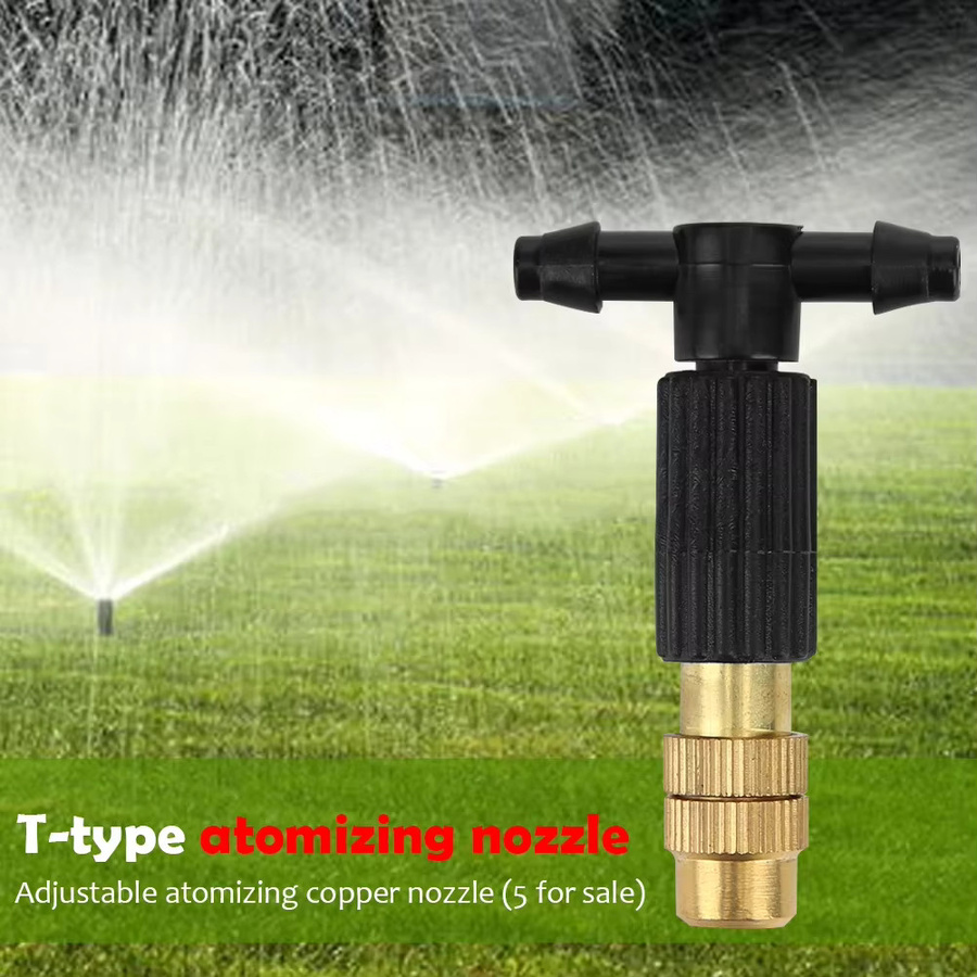 Messing-Zerstäuberdüsen für Outdoor-Nebelkühlsysteme und Gartenbewässerung mit 4/7mm Schlauch in Schwarz - Bild 4