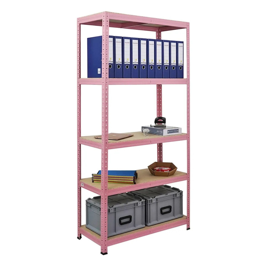 BERLINLODGE Wohnregal Pink Lady in Rosa Pink mit 5 Ebenen und verstellbaren Regalböden, H x B x T: 180 x 90 x 40 cm - Bild 2