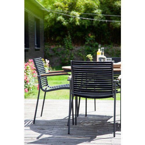 Cinas Gartenmöbelset aus Teakholz und Aluminium für 4 Sitzplätze in Grau/Anthrazit - Bild 4