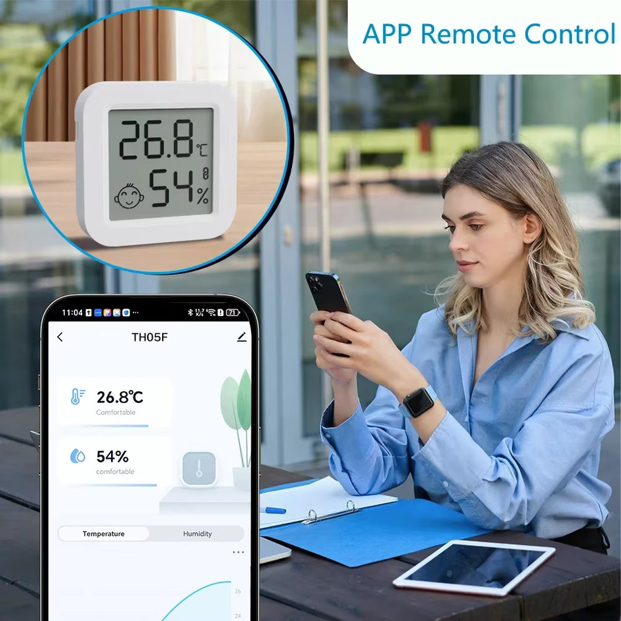 RightSitu Smart Mini Thermometer Hygrometer TH05F in Weiß mit Bluetooth und Tuya SmartLife Kompatibilität - Bild 3