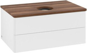 V&B Waschtischunterschrank Antao mit Beleuchtung, Farbe: Weiß, B/T/H: 80 x 36 x 50 cm - Bild 1