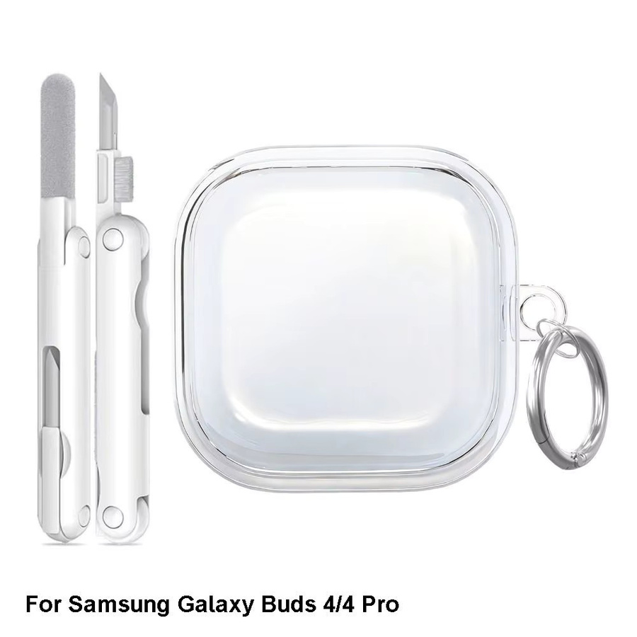 Transparente Schutzhülle mit Schlüsselanhänger für Samsung Galaxy Buds 4 und Buds 4 Pro, stoßfest und kratzfest - Bild 5
