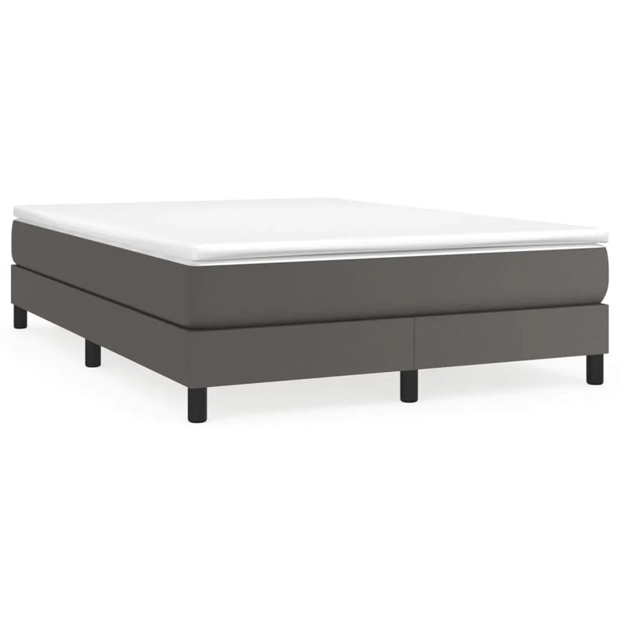 vidaXL Boxspringbett in Grau aus Kunstleder, B/T: 140 x 190 cm - Bild 2