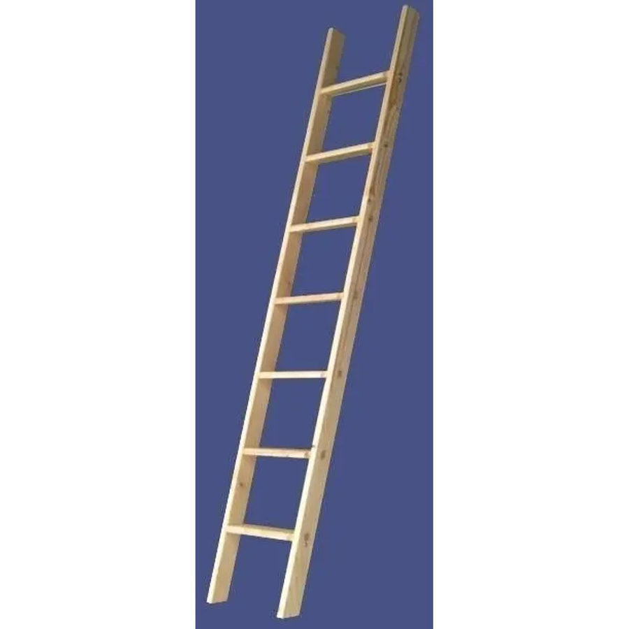 PROREGAL Stufenanlegeleiter aus Fichte in Braun, 14 Stufen, 3,7 m Länge - Bild 2