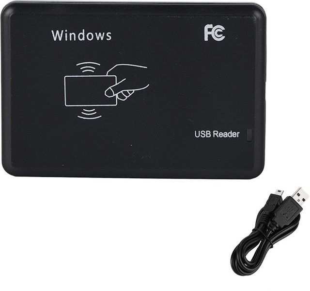 CosyHome USB RFID Lese-Schreibgerät 125kHz Kontaktloser Näherungssensor Smart ID-Kartenleser in Schwarz - Bild 1