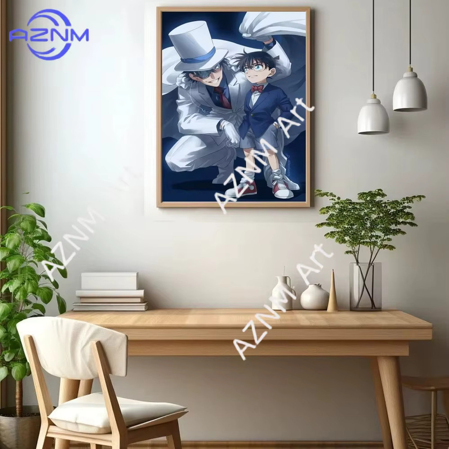 KAYOU Anime Poster Kaitou Kid Detektiv Conan Wanddekoration Illustration Mehrfarbig - Bild 3