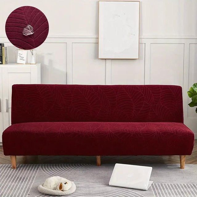 Wasserdichter Stretch-Sofabezug von Yiran bag in Bordeaux Rot, rutschfest und elastisch, Größe M für 160-190 cm - Bild 1