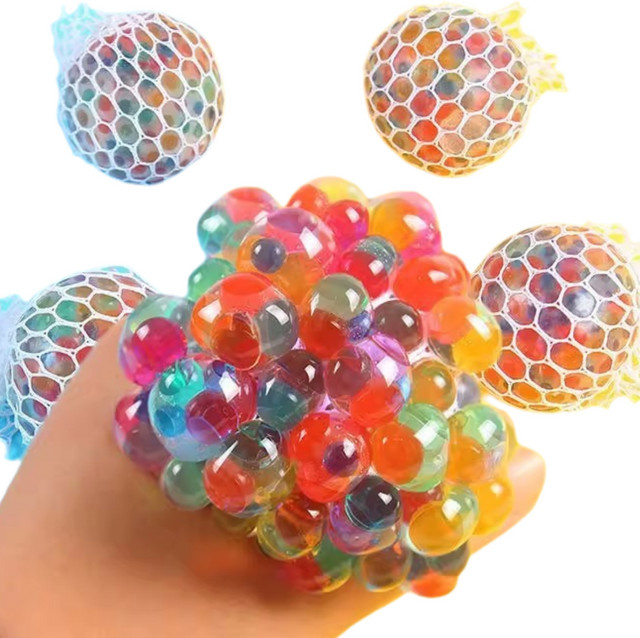 Datgo Regenbogen-Perlen-Druckreduzierende Kugel, Squishy-Fidget-Spielzeug - Bild 1